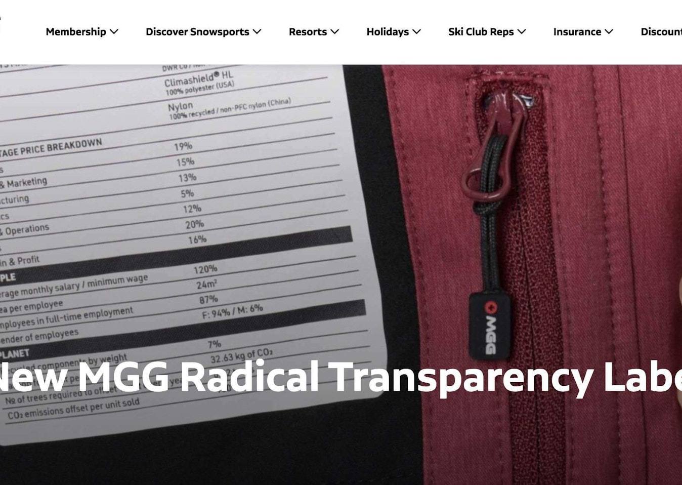 21 Ski Club of GB Radical Transparency Label